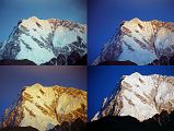08 Nanga Parbat Rupal And East Faces Close Up From Tarashing At Sunrise The yellow light of sunrise quickly changes to white on the Nanga Parbat Rupal and East Faces from Tarashing.